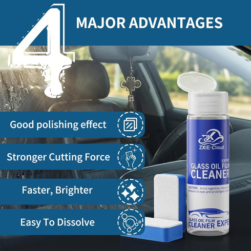 ZXIE-Cloud kit,3.38Fl Oz Glass Polish cerium oxide glass polish compound with polishing brush,glass scratch remove,Oil
