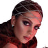 YERTTER Wedding Silver Rhinestone Mesh Chain Head Cap, Layered Tennis Chain Jewelry for Women
