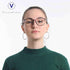VisionGlobal Blue Light Blocking Glasses for Women, Anti Eyestrain, Stylish Oval Frame, Anti Glare, +1.50