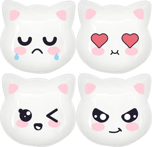 (4 Pcs) Kids Reusable Gel Ice Pack, Cute Children Gel Ice Pack for Kids Injuries, Cute Lunch Ice Pack, Breastfeeding,