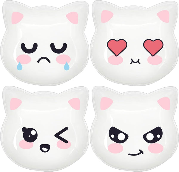 (4 Pcs) Kids Reusable Gel Ice Pack, Cute Children Gel Ice Pack for Kids Injuries, Cute Lunch Ice Pack, Breastfeeding,