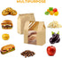 HEDENELIO 100 Pack 13.7"x8.3"x3.5" 100 UPGRADED THICKEST Brown Paper Bread Bags for Homemade Bread Large Sourdough