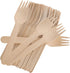100 PCS Disposable Wooden Forks, Eco-friendly Cutlery for Parties, Picnics, Weddings, Camping