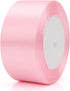 25 Yards Satin Ribbon, 1-1/2 Inches Wide for Wedding, Party, Gift Box Packaging (Pale Pink)