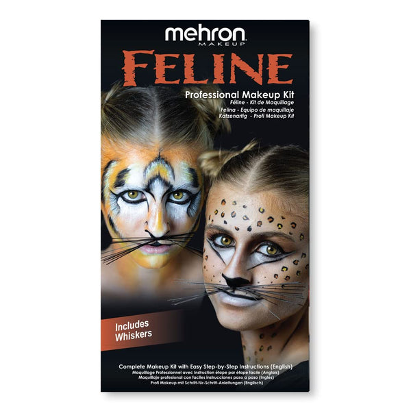 Mehron Makeup Premium Character Kits for Halloween & Cosplay, Complete Makeup Kit, Feline/Cat