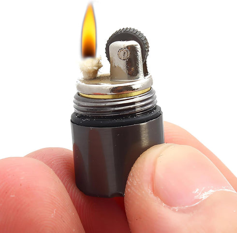 The World's Smallest Kerosene Lighter! Portable Metal Miniature EDC Gear Waterproof Tiny Peanut Lighter
