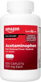 Amazon Basic Care Extra Strength Pain Relief Acetaminophen Caplets 500 mg - Pain Reliever/Fever Reducer, 500 Count