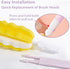 INVODA 4PCS Bottle Brush, Long Handle Cup Cleaner Brush Sponge, Detachable Handle for Baby Bottle Dishwashing