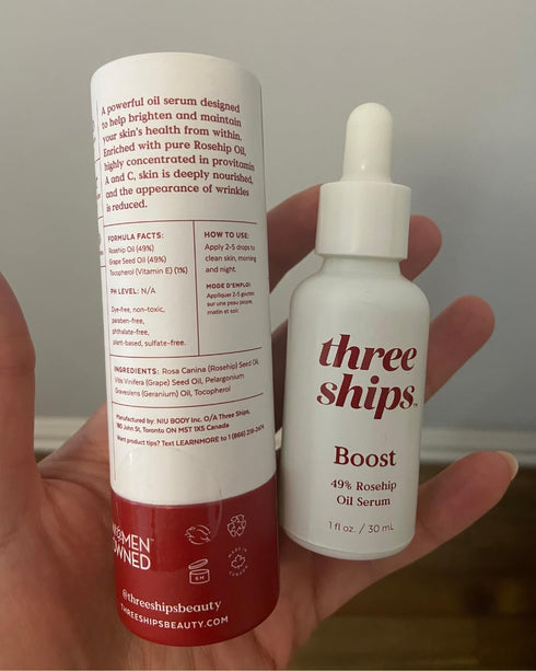 Three Ships Glow Jojoba Oil Serum | Vegan Facial Serum Hydrates, Corrects + Balances Skin | 30mL, Intensive Natural