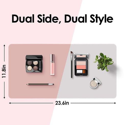 Makeup Mat for Vanity, Dual-Sided Waterproof and Oilproof Desk Mat, Easy to Clean Vanity Makeup Pads
