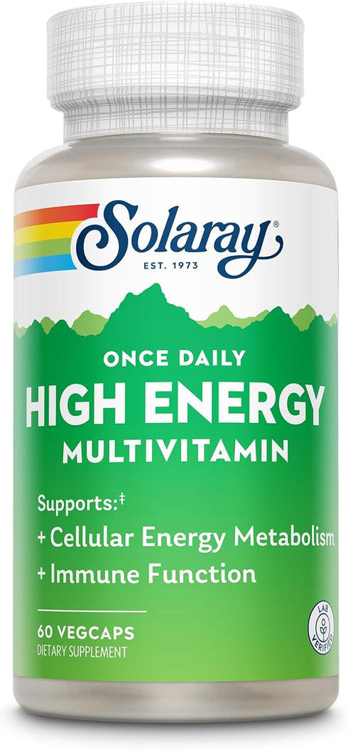 SOLARAY Once Daily High Energy Multivitamin for Women and Men with Vitamin