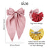 Lawie 6 Pack Oversized Satin Hair Bows for Women - Giant Bow Hair Clips with Long Silky Ribbon Tail