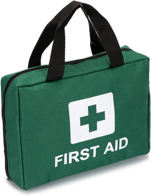 Red First Aid Bag Empty Travel Rescue Pouch for Medicine Storage, Emergency Bag for Car Home Office Kitchen Sport