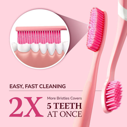 Intensive Whitening Toothbrush, Extra-Large for Adults, 9Mils High Strength Soft Bristle, Oral Care for Whitening