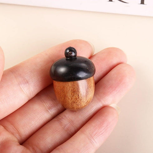 Juroicessry 1Pc Wooden Travel Pill Case,Solid Wood Medicine Pill Box,Mini Granule Storage Personal Pill Organizers Box