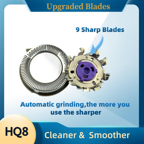 HQ8 Replacement Shaver Head Razor Blades, Upgraded Precision for Norelco 7110X 7115X 7120X 7125X 7140XL, Durable (3