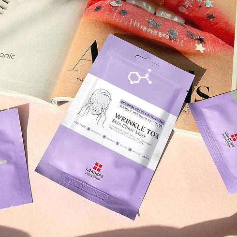 Wrinkle Tox Skin Clinic Mask - Adenosine-Infused Anti-Aging Facial Sheet for Fine Lines and Firmness (5 Sheets)
