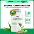 Organic Aloe Vera Capsules, 20% Aloins Supplement, Pure Inner Leaf Gel Concentrate, 120 Count