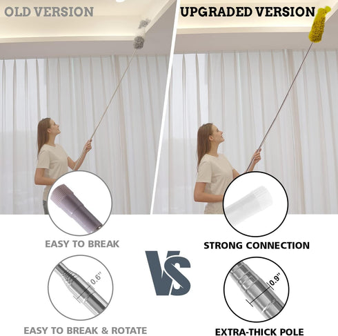 OOSOFITT Upgraded Dusters for Cleaning (6pcs), Ceiling Fan Duster with 100" Extension Pole
