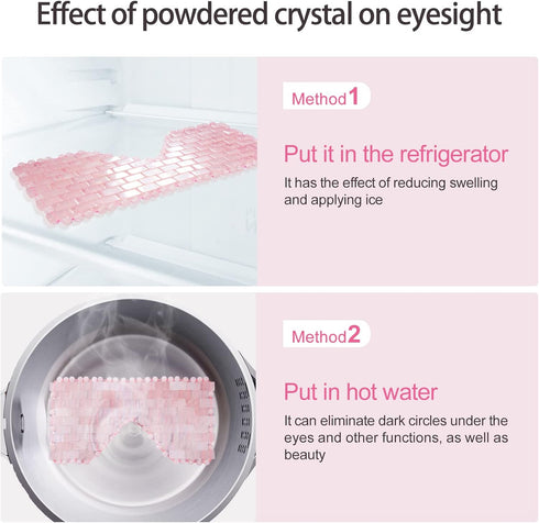Set Gemshan Rose Quartz Eye Mask & Massage Roller Ball