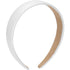 WantGor 1 Inch Wide Padded PU Leather Headband, Cute Fashion Hair Bands for Women, Holiday DIY Hair Accessories (White)