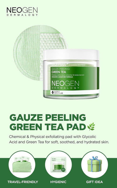 NEOGEN DERMALOGY Bio-Peel Gauze Peeling Pad Collection - Exfoliating & Cleansing Peeling Pad with PHA - Korean Skin Care