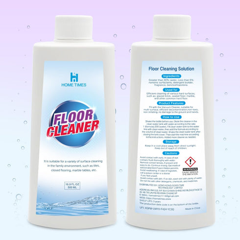 Home Times Multi-Surface Floor Cleaning Solution, Dilution Ratio 1:200,Compatible With All Robot Vacuums with Mopping and Cordless Wet/Dry Vacuum 16.9 oz,Lavender Scent
