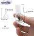 6PCS Empty Nail Polish Bottles with Brush White Cap, 5ML Empty Clear Glass Refillable Nail Fingernail Polish Bottles Circle with mixing beads & Funnels, 0.17 OZ by Agidea