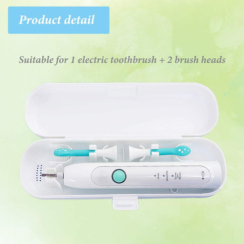 2 Pcs Electric Toothbrush Travel Case - Portable Holder for Oral-B Pro and Other Electric Toothbrush Set (Blue&White)