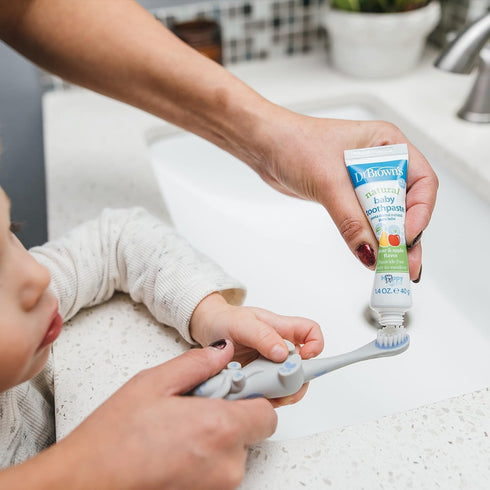 Dr. Brown’s Otter Toddler Toothbrush, Soft Bristles with Suction Cup, BPA Free, Ages 1-4, 1-Pack