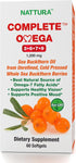 Complete Omega 3-6-7-9, Pure Sea Buckthorn Oil, European Quality, from Unrefined, Cold Pressed Whole Sea Buckthorn Wild Berries - Non-GMO, Certified Kosher, Gluten-Free 1 Bottle - 60 Capsules
