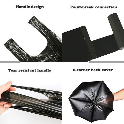 Small Trash Bags, 5 Rolls of 100 PCS 46x60 Cm 4 Gallon Garbage Bags for Kitchen, Bathroom, Bedroom, Office Use