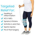 Vive Compression Knee Ice Wrap - Reusable Brace with Air Pump for Hot/Cold Therapy, Adjustable Pack for Sports Injuries