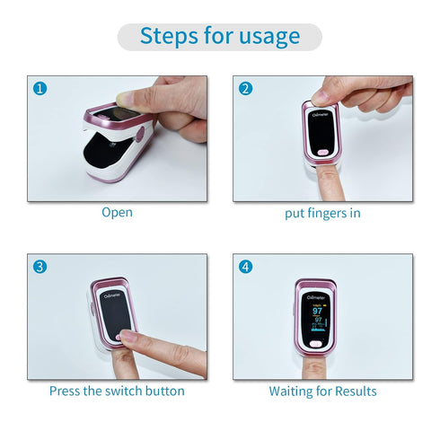 JUYII Fingertip Pulse Oximeter, Accurate Blood Oxygen Saturation Monitor for SpO2 Pulse Reading