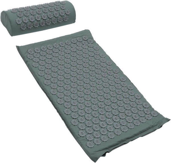 Acupoint Massage Mat and Shiatsu Massage Pillow Set with Carry Bag Portable
