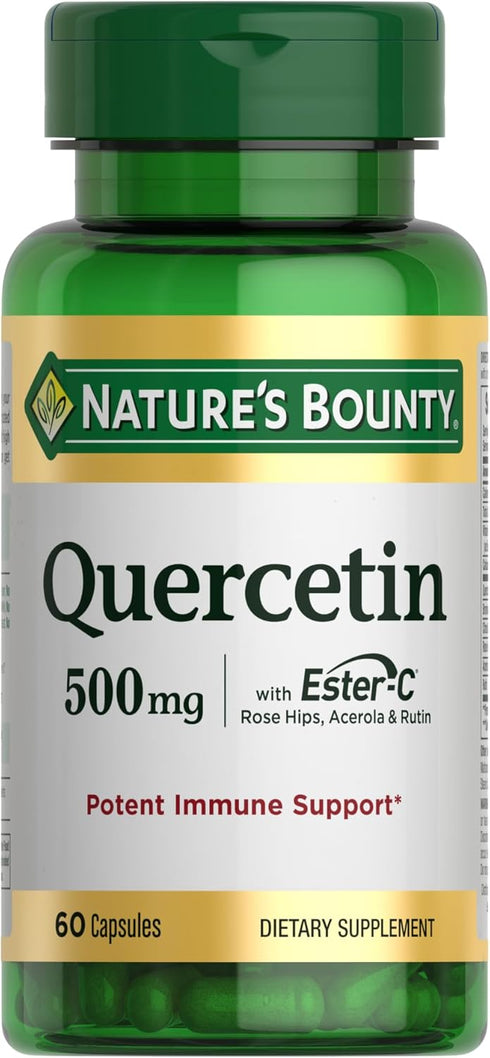 Natures Bounty Quercetin, Immune Support, 500mg, With Vitamin C, Rose Hips, &