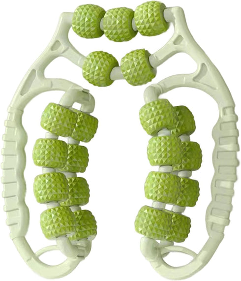 kowaku 20 Elbow (Green01) Massage Roller Relax Roller Wheels, Cellulite Roller Muscle Relaxer Circular Leg Clamps Leg