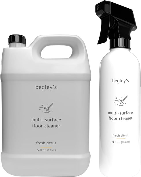 Begley's Multi Surface Floor Cleaner Refill Set, 24 Spray Bottle and 64