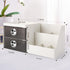 Makeup Organizer with Clear Drawers,Plastic Skincare Organizers for Vanity,Large Capacity Makeup Organizer Countertop for Cosmetics, Skincare,Office Stationery (Gray Drawer) by Sunkaioo