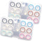 12 Pack Clear Contact Lens Case with Tweezer Remover Tool, Solution Bottle, Contacts Soak Storage Container Kit for