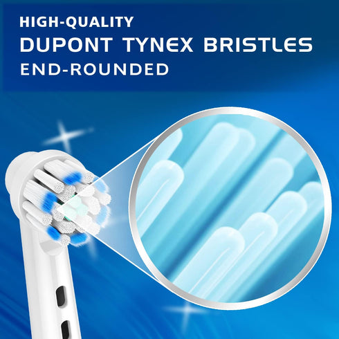 Replacement Toothbrush Heads Fit for Oral B Electric Toothbrushes, 4PCS, Soft Ultrathin Bristles for Pro Gum Care, Refills for Braun Model 3756 3757 3744 3765 3738 4729 4739
