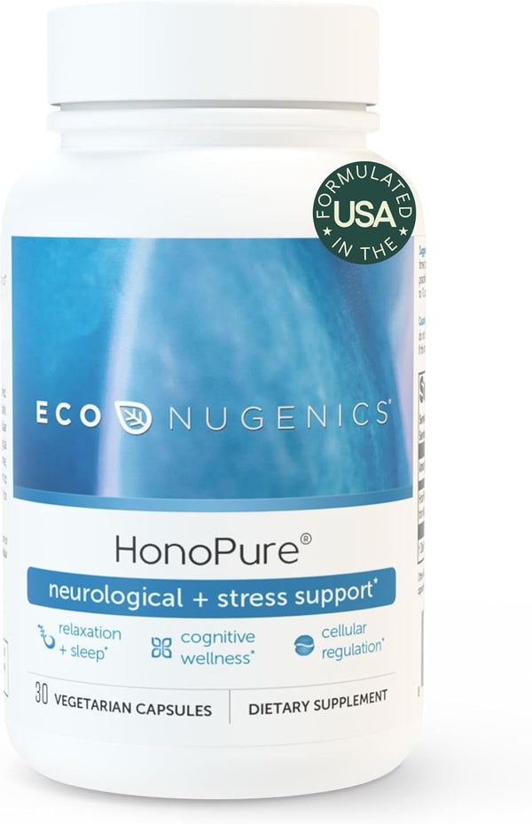 EcoNugenics HonoPure Magnolia Bark Extract - 98% Pure Honokiol, 30 Capsules for Cellular Health & Cognitive Support