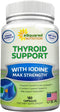 aSquared Nutrition Premium Thyroid Support Supplement with Iodine - 180 Capsules, Herbal & Vitamin Complex