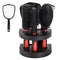 Set of 5 Professional Salon Hair Combs, Hair Cutting Brushes, Hairdressing Styling Tool Mirror and Holder Stand
