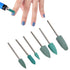 Nail Drill Bits Set, 6pcs Nail Polishing Grinding Machine Tools, Silicone Polisher for Acrylic Gel Nails, Manicure