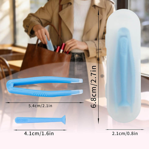 Ocoullow 5 Pack Set Contact Lens Remover Tool for Soft Contacts, Eye Contact Remover Tool & Applicator, Portable