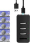 volkate 2032 CR2032 Rechargeable Battery with Charger, 5 Pack LF2032 Lithium 3V Coin