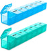 BUG HULL Weekly Pill Organizer - Large 2 Packs, Extra Large Travel Pill Organizers, 7 Day Pill Box (Blue+Green)