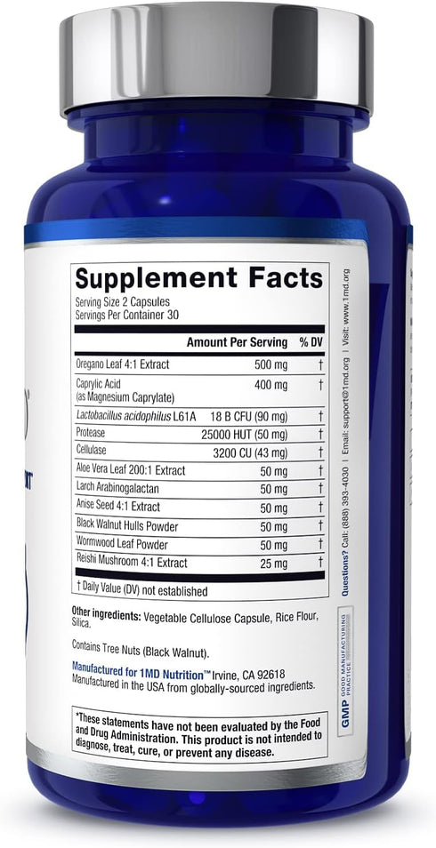 1MD Nutrition BalanceMD Vaginal Probiotics, Oregano & Caprylic Acid with Lactobacillus, 60 Capsules
