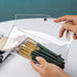 Transparent Mini PVC Makeup Bag, Small Clear Cosmetic Organizer Pouch with Snap Closure for Travel